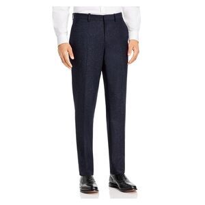 NWT THEORY Mens Mayer Bowen Navy Flat Front Tapered Speckle Classic Pants 28W